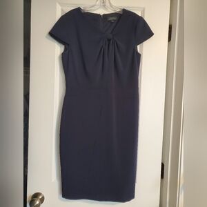 Tahari Classic Navy Midi Dress Sz 6